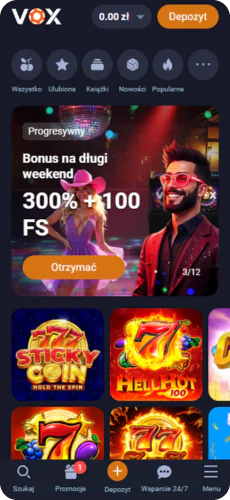 Zaloguj się do witryny VOX