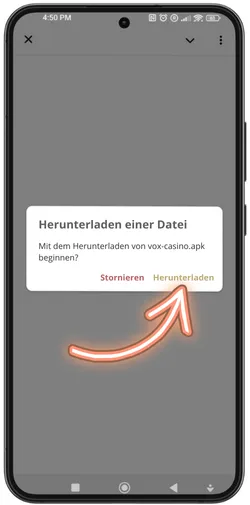Bestätigung der VOX-Installation