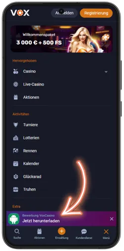 Link zum Herunterladen der Anwendung