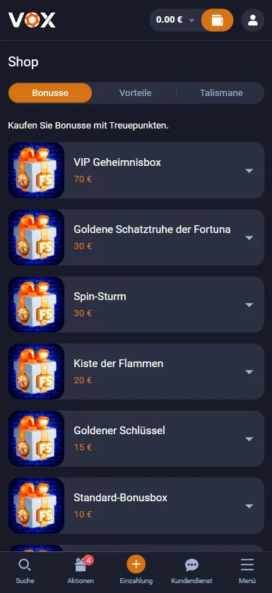 Vox Einkaufen im Treueprogramm