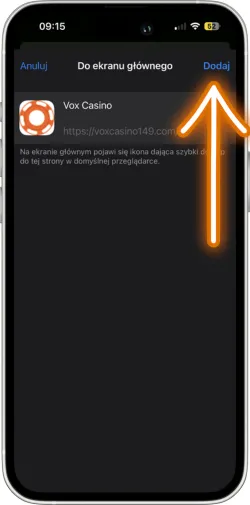 Wprowadzanie nazwy aplikacji i potwierdzenie