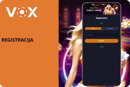 Registracija VOX Casino